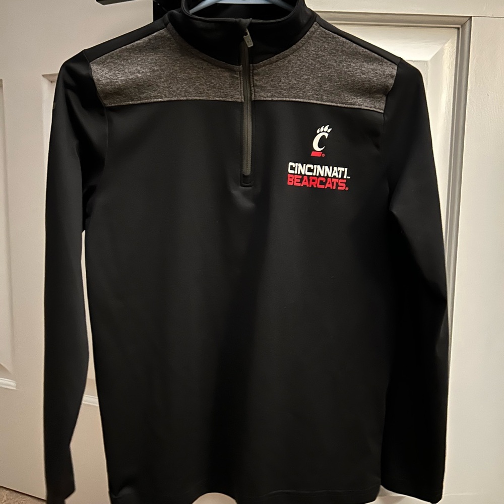 Under Armour Black and Gray Quarter-Zip Pullover